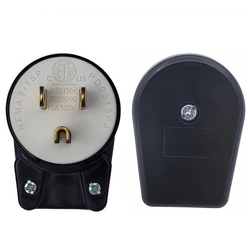 Nema 5-15P 15AMP 125Volt Male Plug,USA Canada Male DIY Rewirable