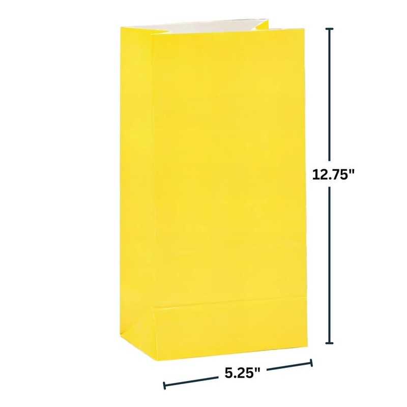 Neon Assorted Paper Party Bags (10 Pieces) - Vibrant Colors,