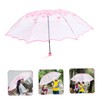 FRCOLOR Raining Folding Umbrella Transparent Travel Umbrella with Creative Floral