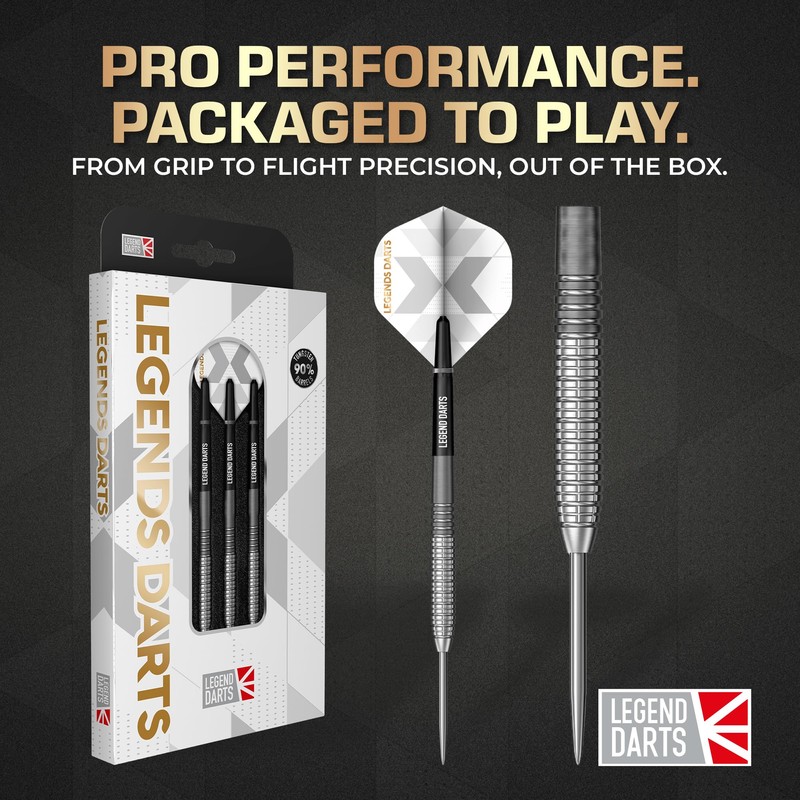 Legend Darts | Steel Tip Darts Set | 90% Tungsten