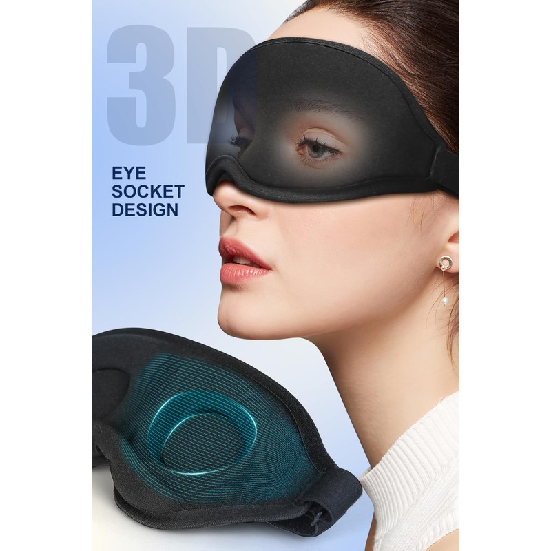 Innovative and Elegant 3D Night Mask, Soothing and Soft, for