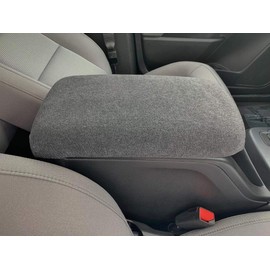 Auto Console Covers -Fits The GMC Canyon 2015-2022. Center Console Armrest Cover Made in The USA Fleece Fabric- Dark Gray