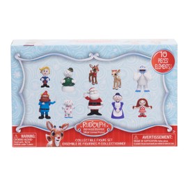 Rudolph the Red-Nosed Reindeer® Figure Set, 10-Piece Figure Set, Kids Toys for Ages 3 Up by Just Play