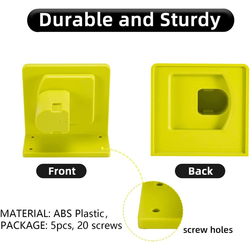 5 Packs Tool Holder Dock Mount for Ryobi 18V Drill