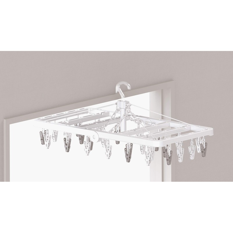 Towa Sangyo Laundry Hanger, White, Approx. 11.0 x 25.8 x