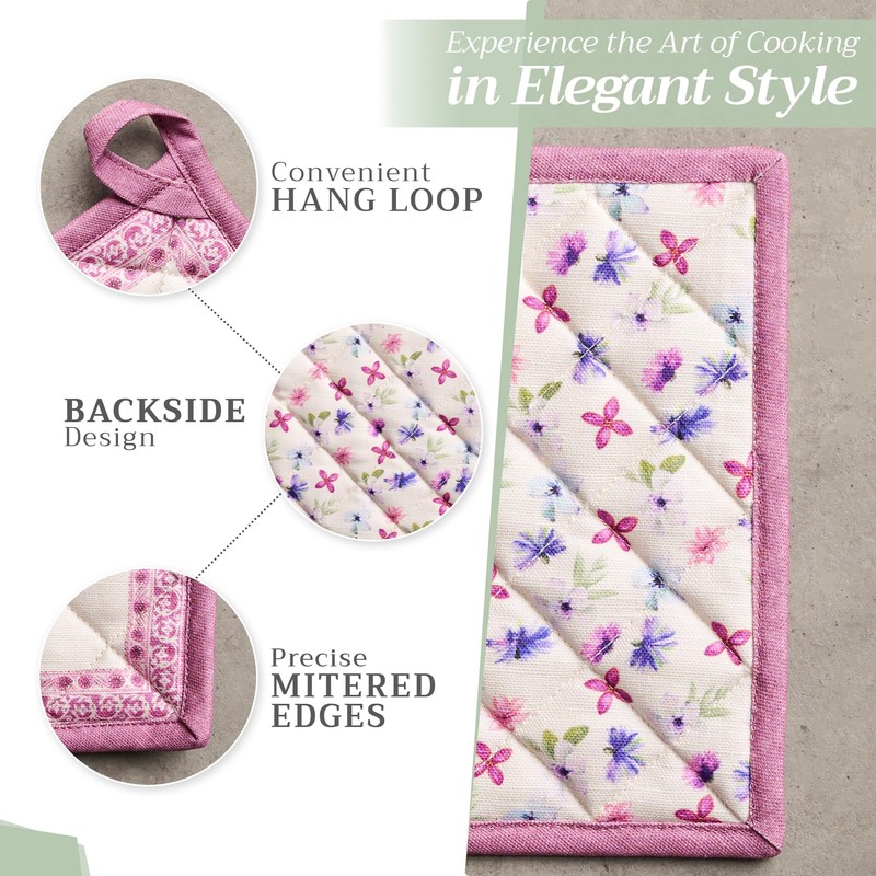 Maison d' Hermine Oven Mitt & Pot Holder 100% Cotton