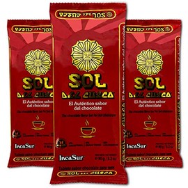 Inca Sur Sol Del Cusco Chocolate de taza | Peruvian Hot Chocolate Bar 3 pack