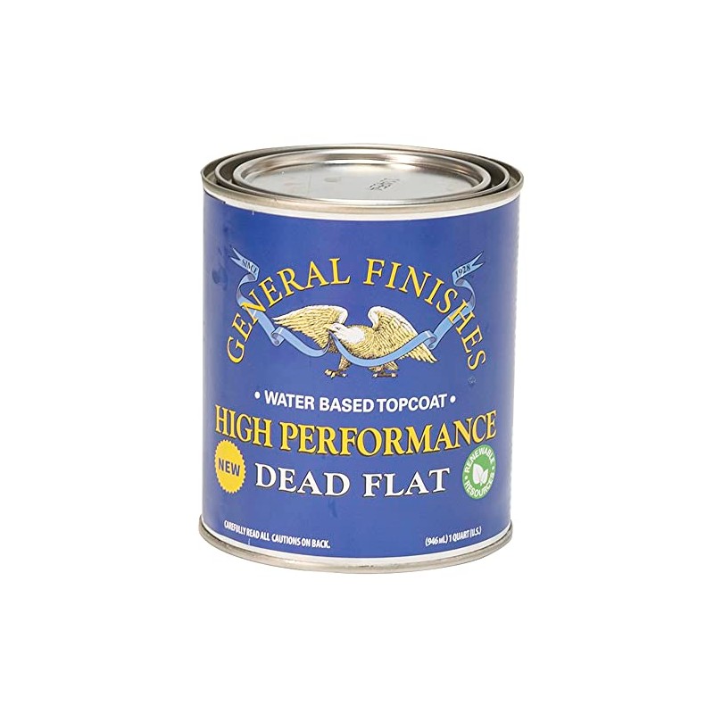 General Finishes High Performance Water Based Topcoat, 1 Quart, Dead
