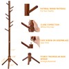 IBUYKE Coat Rack Freestanding, Wooden Coat Tree with 3 Adjustable