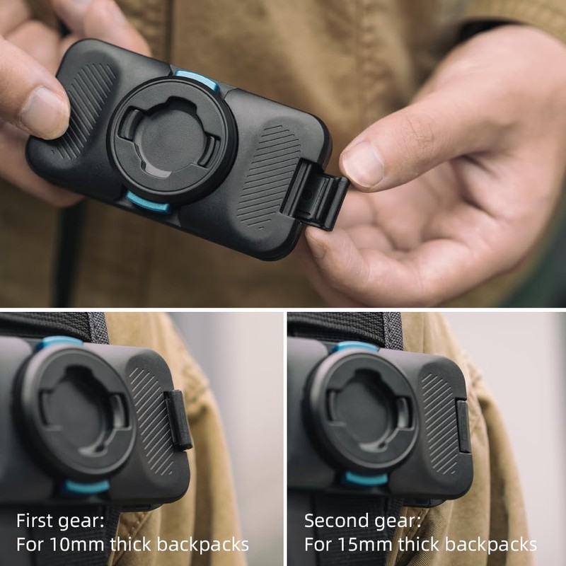 SUREWO Magnetic Quick Release Osmo Pocket 3 Backpack Clip Mount,360°