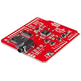 SparkFun MP3 Player Shield- MP3 decoder- Turn Any Compatible with Arduino Board into a Fully Functional MP3 Player- 3.5mm Audio Out Jack- 0.1" Spaced Header for Speaker Out- microSD Card Slot