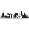 StickerTalk Tulsa Skyline Vinyl Sticker, 10 inches by 3 inches