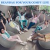 Realspring Inflatable Bean Bag Chairs Outdoor Blow up Camping Chairs