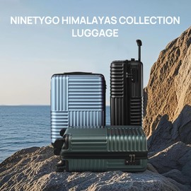 NINETYGO Carry On Luggage 22x14x9 Airline Approved, 20 Inch Luggage with Smooth Double Spinner Wheels, Hard Shell PC+ABS Suitcase Carry-On, Lightweight Travel Luggage, TSA Approved (Green, Himalayas)