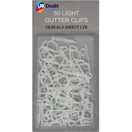 UKDeals Direct Gutter Hooks for Hanging Outdoor Christmas Xmas String Lights/Rope Lights Gutter Clips (Clear (Pack of 100))