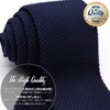 WANDM Pointed Knit Tie, Solid Color, Washable, Necktie, 2.8 inches