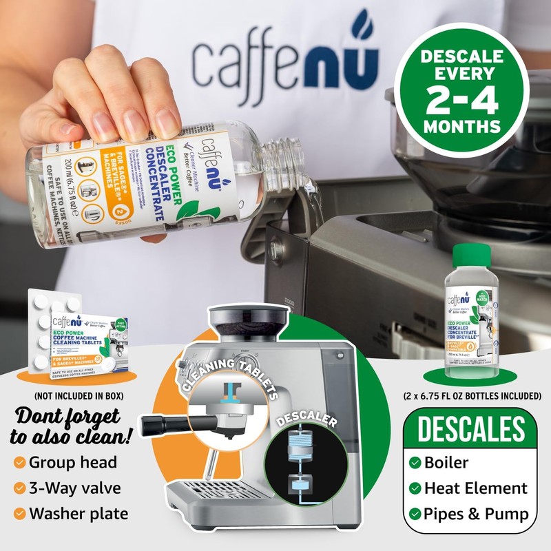 Breville Compatible Descaling Solution. 2 Bottles of Descaler Solution. Descaling