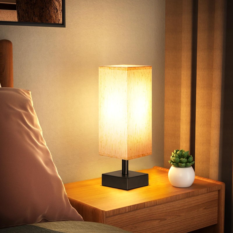 Small Table Lamp for Bedroom - Bedside Lamps for Nightstand,