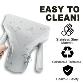 Biaungdo Polycarbonate French Fry Popcorn Scoop, French Fry Bagger, Quick Fill Tool for Bags & Boxes, Multipurpose Scooper for Food, Fries, Snacks, Desserts, Ice(Dual Handle)