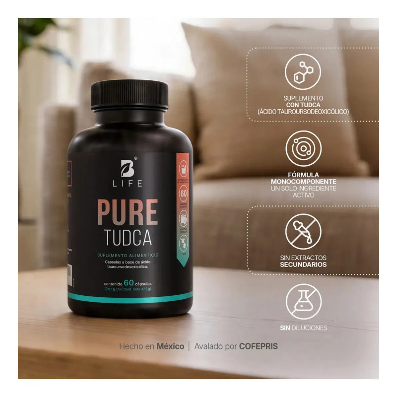 Tudca Puro 500mg Cáps Apoyo Hepática Hígado Life Sabor