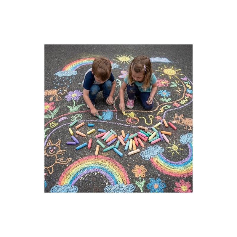 JOYIN 18 PCS Washable Sidewalk Chalk, 3 Packs Total, 3