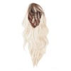 Gradient Blonde Brown Long Curly Wig Women Heat Resistant Synthetic
