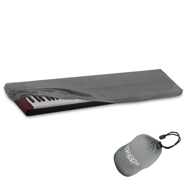 HQRP Elastic Dust Cover w/Bag (Gray) compatible with Yamaha P-105