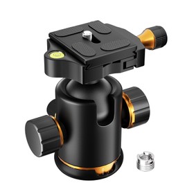 EMART 36mm Metal Tripod Ball Head, 360°Rotating Panoramic Heavy Duty Ball Head Mount with Arca 1/4’’ Quick Release Plate for Camera Tripod Monopod DSLR Camcorder Telescope,Max Load 33lb/15kg