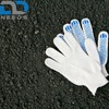 D2D | 1 Pair - White Knitted Gloves with Blue