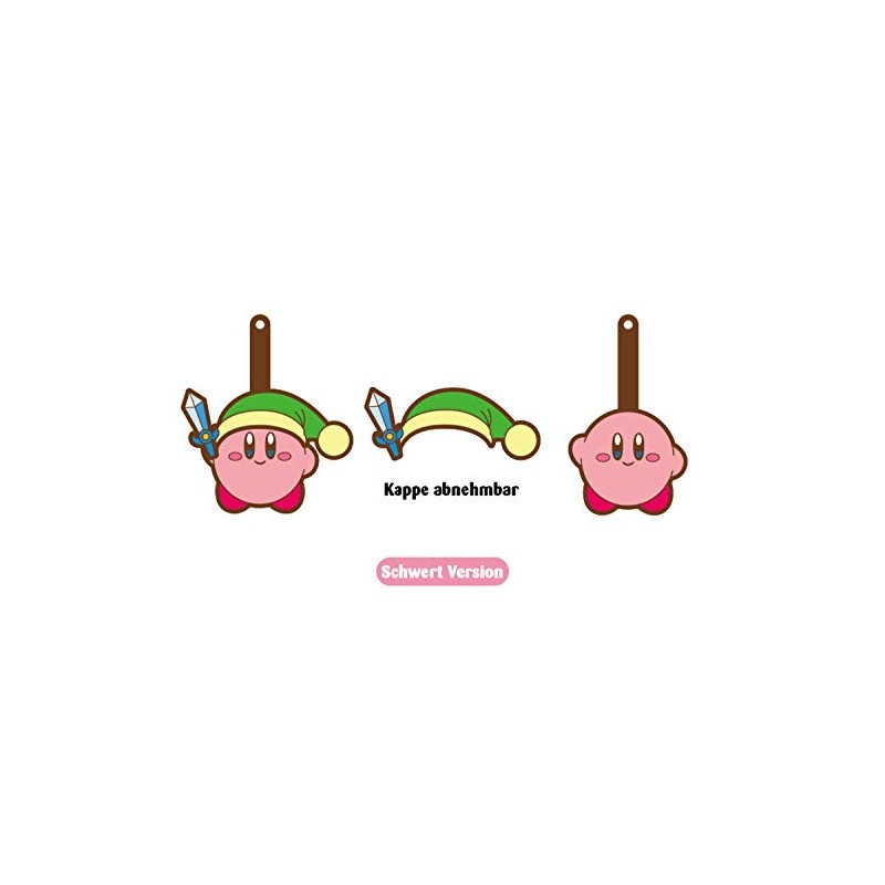 Kirby's Dreamland Transf Chinese Rubber Straps Rubber Pendant: Kirby (Sword)