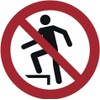 Aufsteigen verboten Sticker Diameter 5 cm According to ISO 7010,