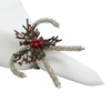 Saro Lifestyle Sweet Treats Beaded Candy Cane Napkin Ring (Set