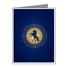 Truly Teague Note Cards (20 Pack) Horse on Dark Blue Field