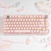 GEKUCAP Pink Clear Keycaps, Translucent Custom Keyboard Key Cap, MDA