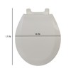 Bath Bliss Deluxe Plastic Beveled Round Toilet Seat in White