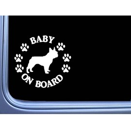 EZ-STIK Baby on Board Frenchie L513 6" Sticker French Bulldog Decal