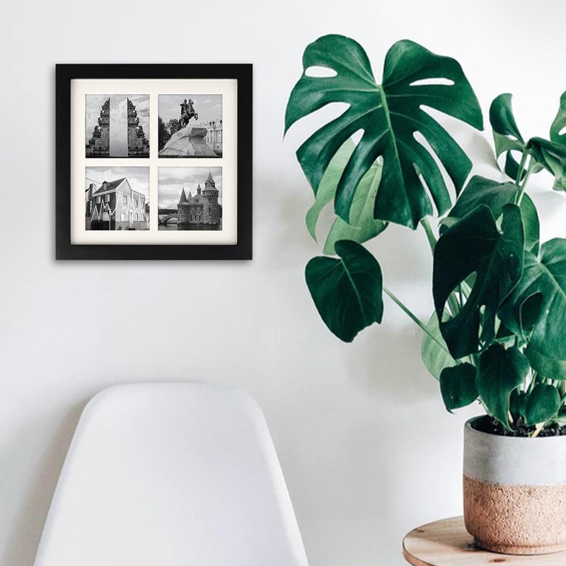 AEVETE 3x3 Picture Frame Collage 4 Opening 8x8 Picture Frames