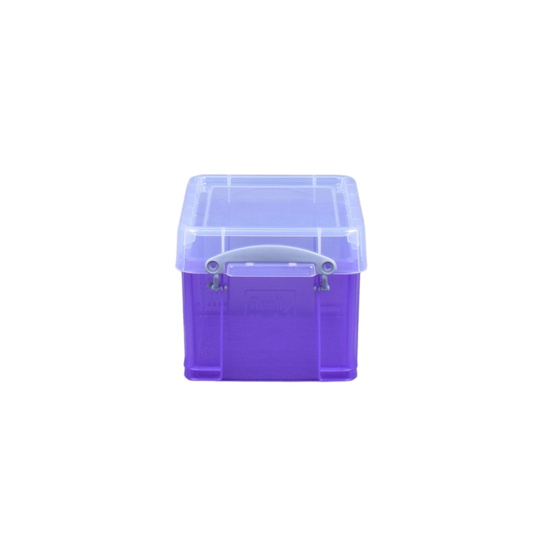 Really Useful Box Plastic Storage Box 3 Litre Tranparent Purple