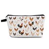 YULUENZE Chicken Makeup Bag Cute Small Organizer Bag with Zipper