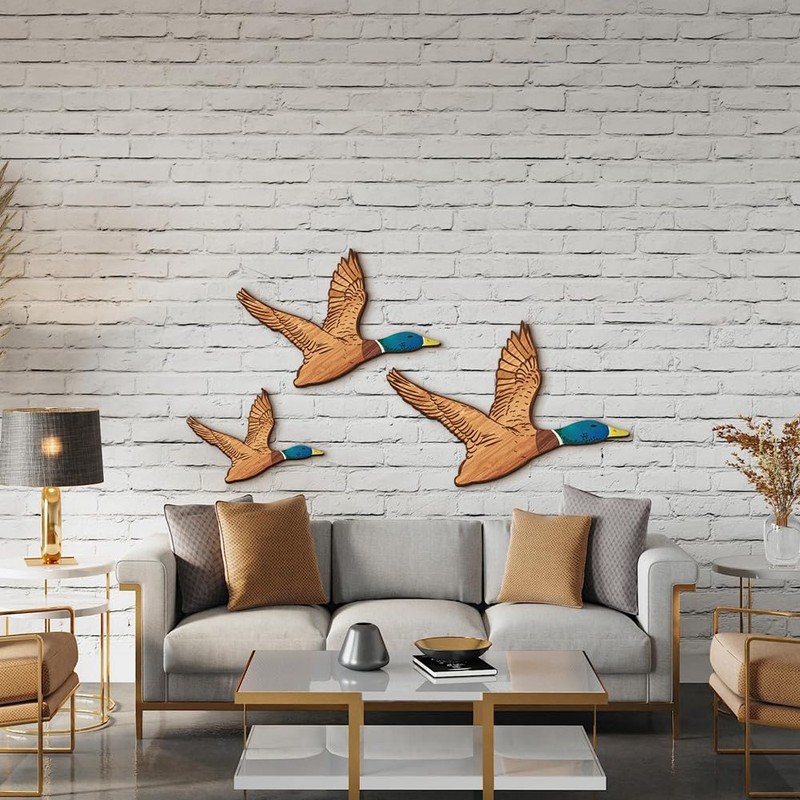 3 Size Mallard Duck Wall Art Wooden Ducks Wall Decor