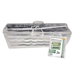 Novatool 2 x Storage for Upholstery Cushions I for 4 Cushions I 135 g/m² I Transparent I 125 x 32 x 50 cm I Cushion Bag Cover for Garden Cushion Garden Cushion Storage Seat Covers Waterproof