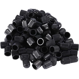 Tapones de válvula de neumático, 100 Piezas de plástico Negro para automóvil, Bicicleta, camión, Rueda, válvula de neumático ABS (Negro) (Negro)