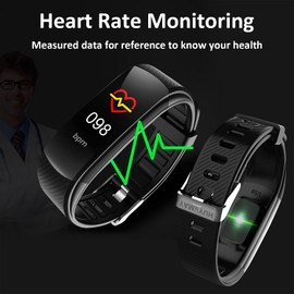 HUYVMAY Fitness Tracker Pedometer Watch Waterproof Activity Tracker with Heart Rate Monitor Sleep Tracker Message/Call Notification, Women Men Sports Watch Smartwatch Compatible with Android iOS