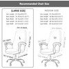 Melaluxe Office Chair Cover with Armrest Covers， Universal Stretch Desk
