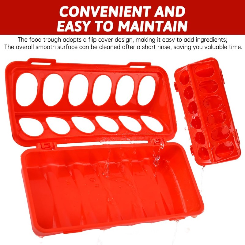 4PCS Chick Feeder and Waterer Kit,3×12-Hole Trough Feeders and 1