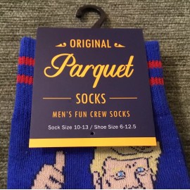 Parquet Men’s TRUMP Novelty Crew Socks”We Will Do A Great Job” Patriotic PARQUET NEW