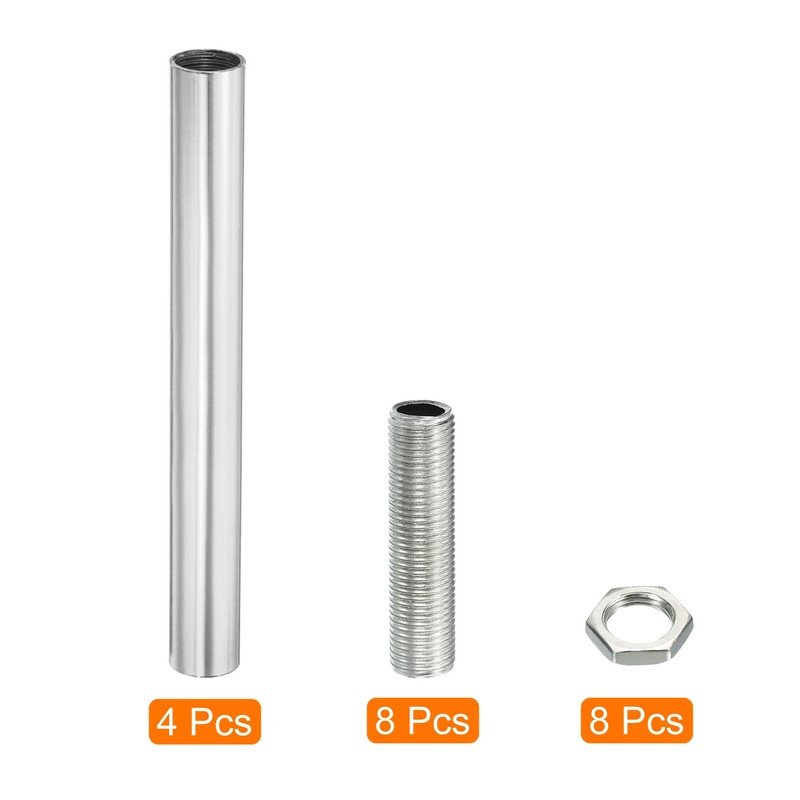 MECCANIXITY Threaded Extension Rod, 3.94" Lamp Pipe with Connector Light