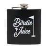 Funky Junque Stainless Steel Flask - Birdie Juice (Black)