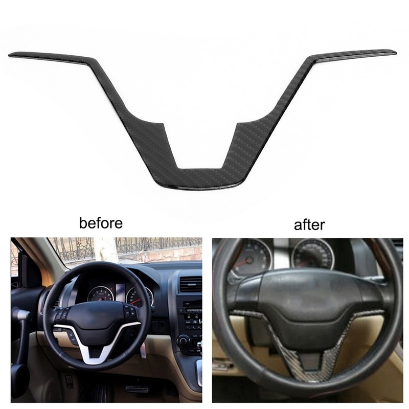 Soft Carbon Fiber Steering Wheel Cover Strip Trim Fit for