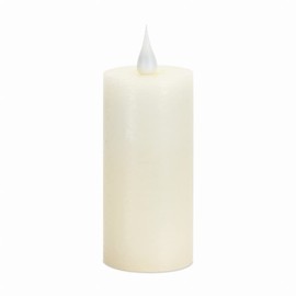 Melrose Wax Plastic LED Candle, 1.75"D x 4"H, Wax Flameless Candles, White Flickering Glow LED Candles, Battery Operated
